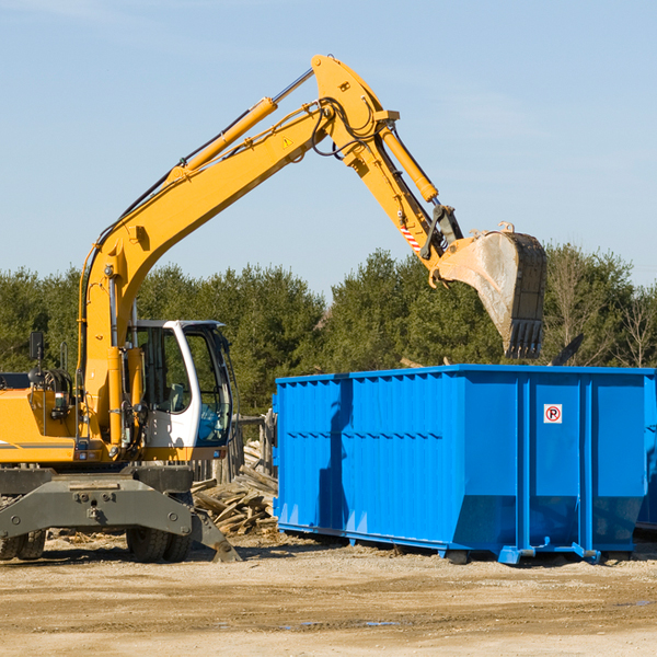 what size residential dumpster rentals are available in Sacramento Pennsylvania